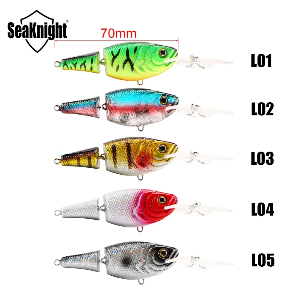 SeaKnight SK028 1 шт. жесткая Рыболовная Приманка CrankBait 2 секции 13 5 г 70 мм Глубина