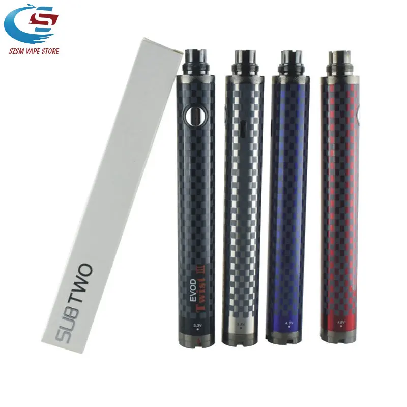 Аккумулятор EVOD Twist III 10 шт./лот 1600 мАч регулируемое напряжение 3 4 8 в подходит для