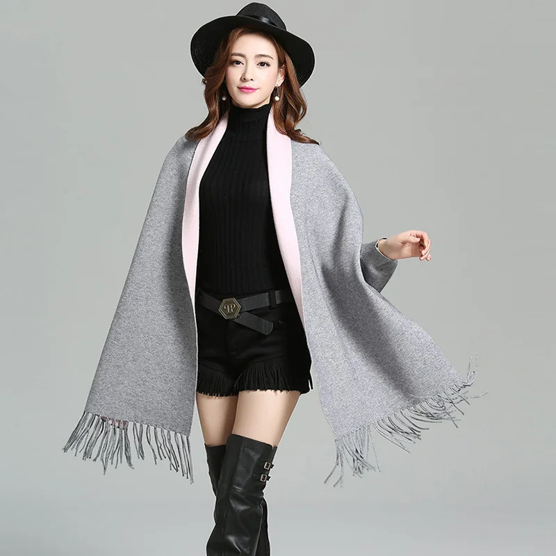 

Long section of the women cashmere sweater new autumn and winter cashmere cardigan swing with Tassel MA0001