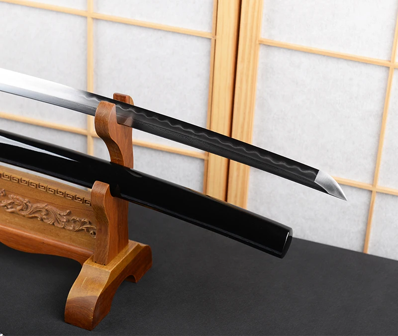 Brandon Swords Very Sharp Samurai Katana Folded Steel Clay Tempered Japanese Sword Full Tang Blade Samurai Sword Battel Ready