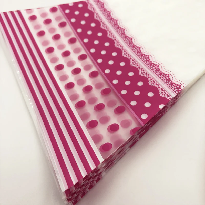 50 шт. пакеты для попкорна в виде розовых точек|Подарочные сумки и упаковка| |