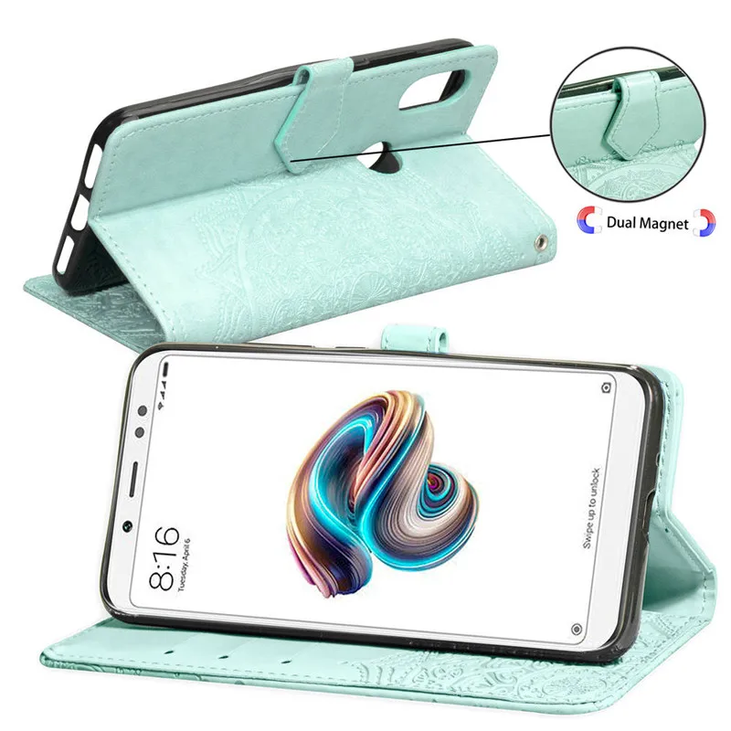 Чехол для Xiaomi Redmi Note 5 Pro Global Cover чехлы 5/Note кожаный чехол бумажник с откидной