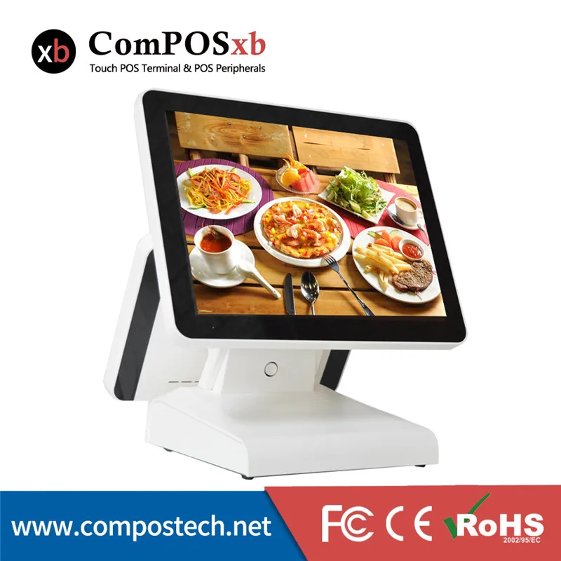 ComPOSxb 15 &quotи 12&quot двойной экран POS системы все в одном ПК сенсорный супермаркет