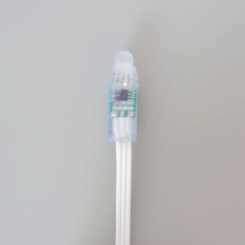 Wholesale 1000PCS Addressable Color 12mm Diffused Digital RGB LED Pixels Lights WS2811 DC5V Waterproof Modules White Wire | Освещение