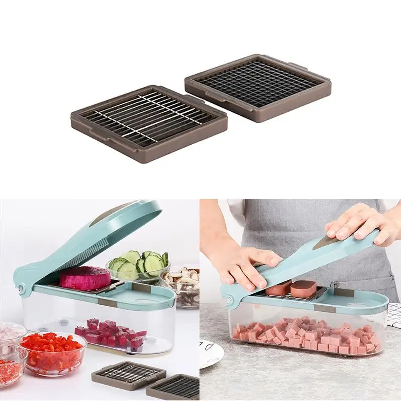 Измельчитель лука овощерезка слайсер с 3 сменными лезвиями измельчитель