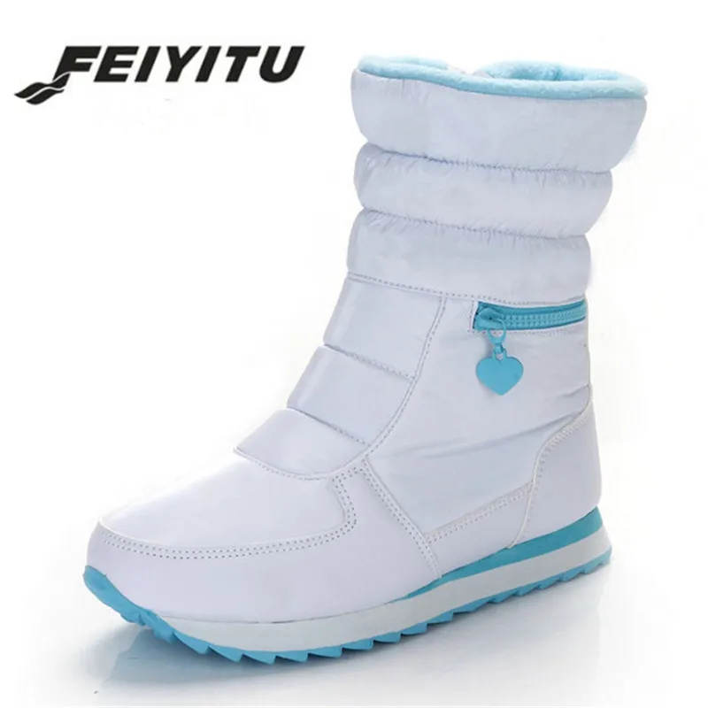 Feiyitu женская зимняя теплая Серебристая белая плоская короткая повседневная