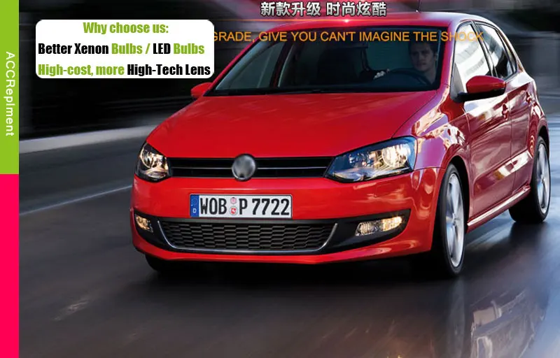 Автомобильный Стайлинг для VW polo головной светильник s angel eyes 2011- для VW polo светодиодный светильник Q5 bi xenon объектив Светодиодный лампа СВЕТОДИОДНАЯ Лампа для проектора