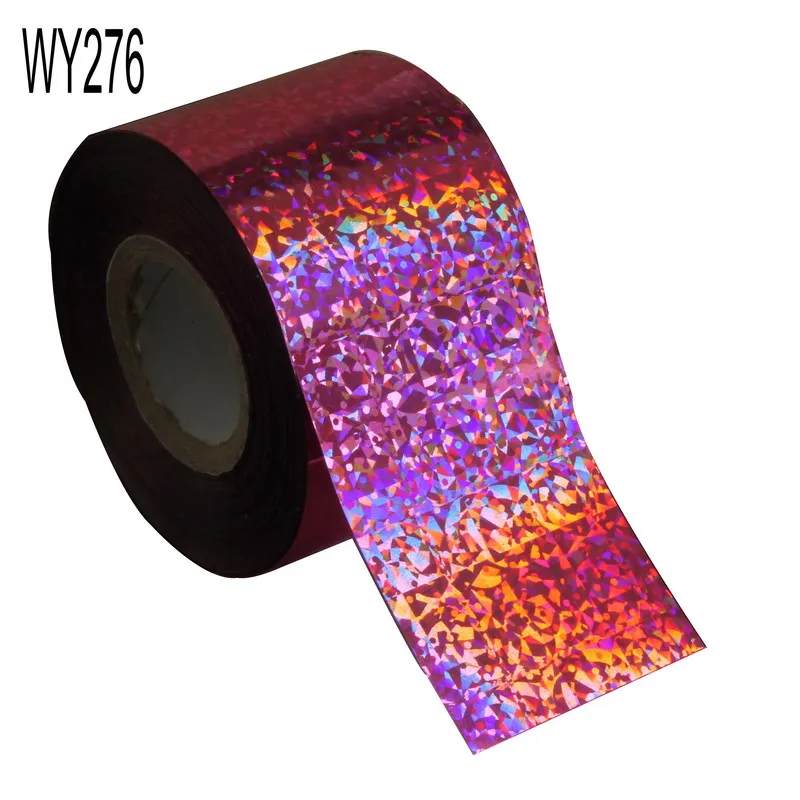 WY276 Беззеркальные 120 м* 4 см различные узоры для ногтей фольга рулон Хамелеон красочные переводные наклейки голографическое искусство ногтей Переводные картинки для маникюра - Цвет: WY276