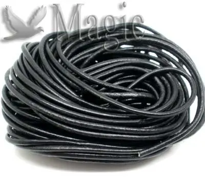 Шнур длиной 50 м для изготовления ювелирных изделий черный круглый шнур из