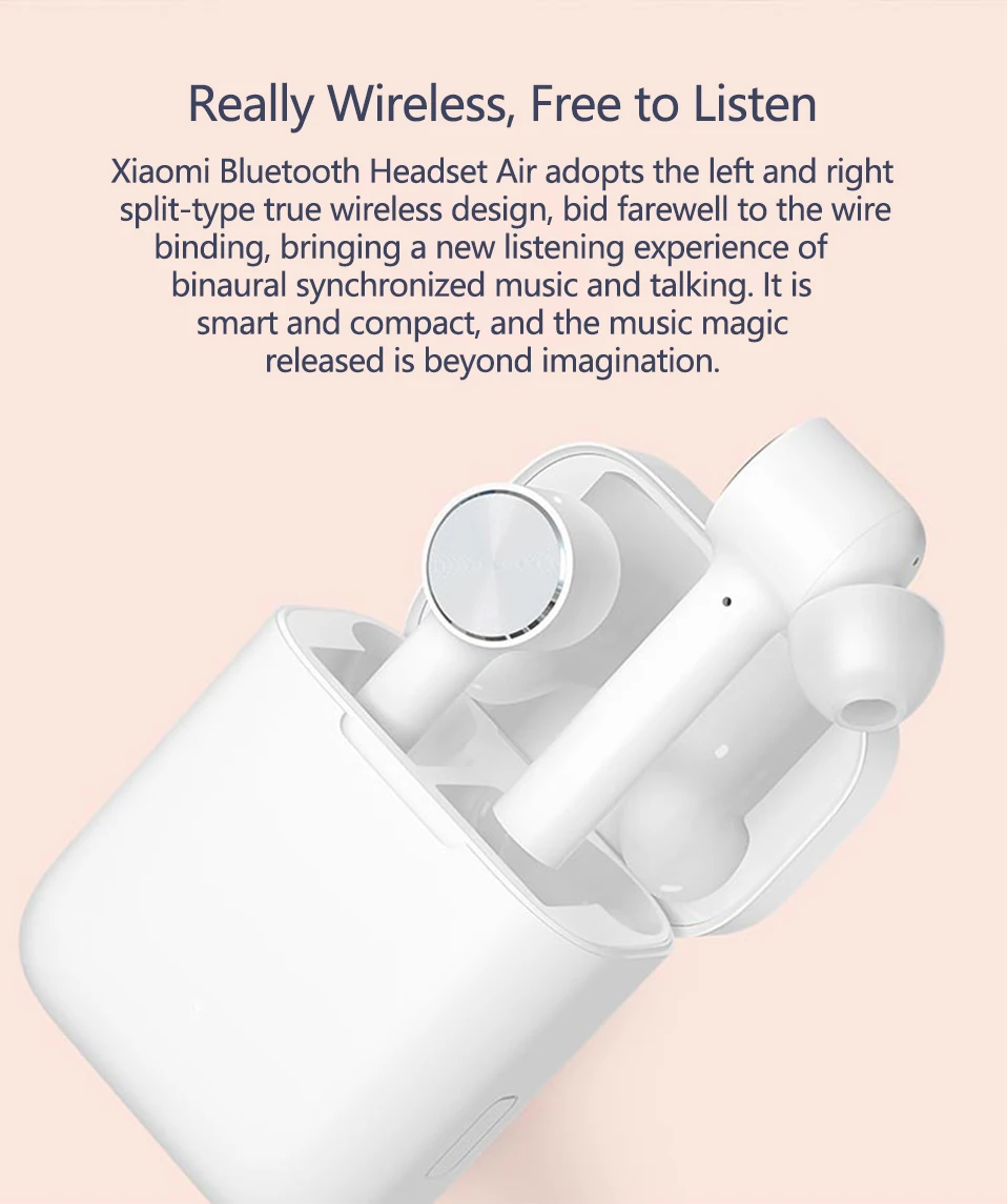 Xiaomi Air TWS гарнитура Bluetooth True беспроводные стерео наушники ANC переключатель ENC автоматическая пауза управление нажатием Беспроводная зарядка