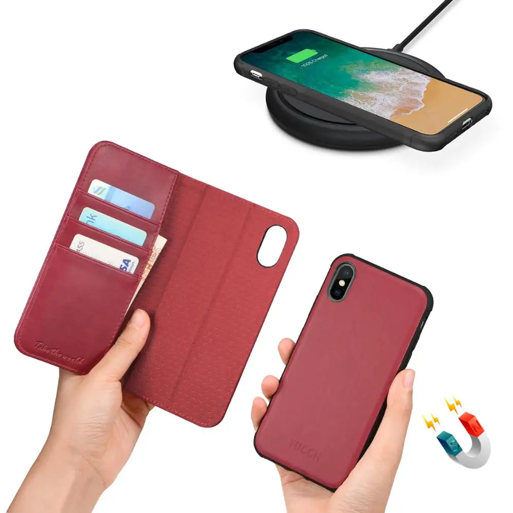 Чехол бумажник tuch для iPhone XS RFID Блокировка 2 в 1 Подставка кредитных карт чехол