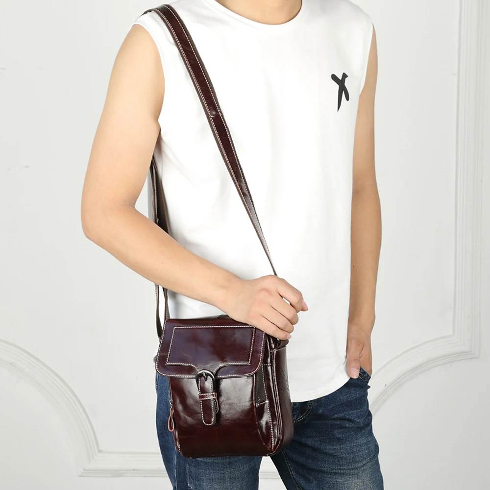 сумка мужская из натуральной кожи Мужчины Сумка Почтальона Сумочки Малый через