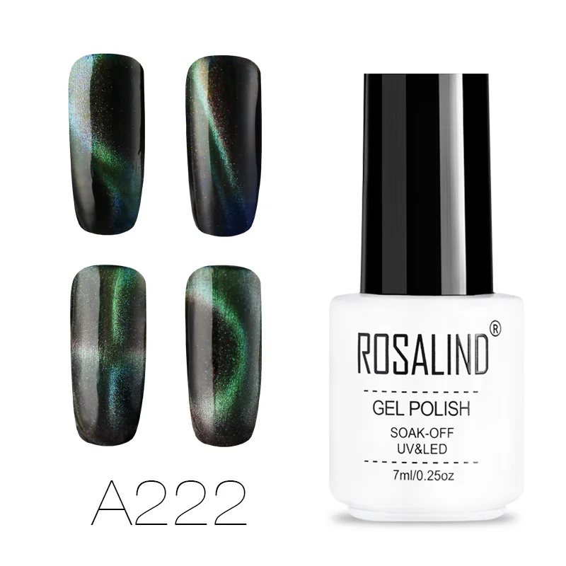 ROSALIND гель лак для ногтей 4D кошачий глаз vernis Полупостоянный УФ ПРАЙМЕР для ногтей верхнее покрытие для маникюрный гель для ногтей гель лак - Цвет: RCA222