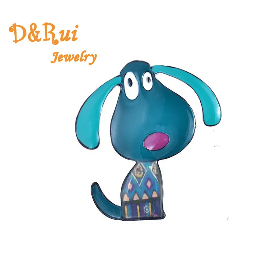 D &amp Rui ювелирные изделия Милая брошь для собак металлическая шпилька из сплава