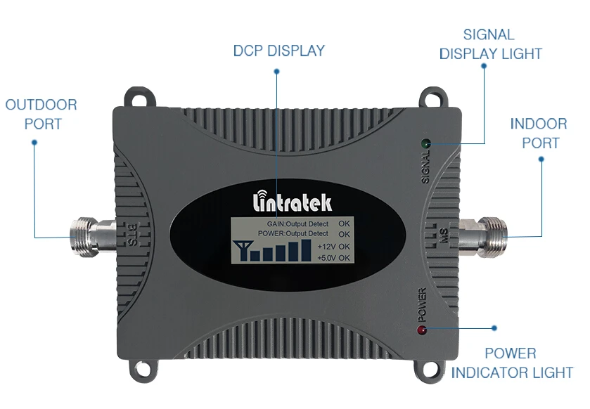 

lintratek cellular amplifier 1700 mhz AWS Band 4 repetidor 4g 2g LCD display with 10m cable cellphone signal booster AWS 1700 58