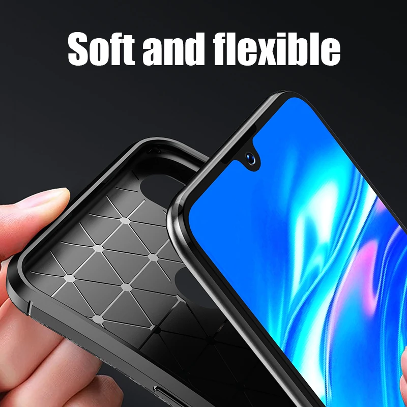 Для huawei Y5 2019 Чехол Мягкий Силиконовый ТПУ углеродного волокна противоударный