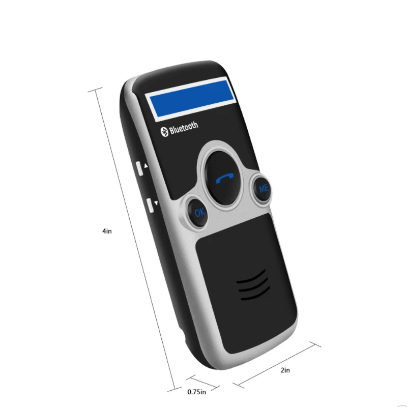 JINSERTA A6 Solar Bluetooth handsfree car kit FM Stereo Transmitter Multi Language LED Display Bluetooth Speaker Speakerphone