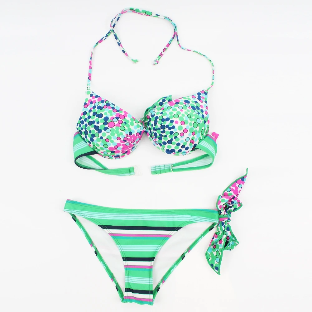 На косточках пуш ап пухленький купальный костюм милый бантик дизайн женский