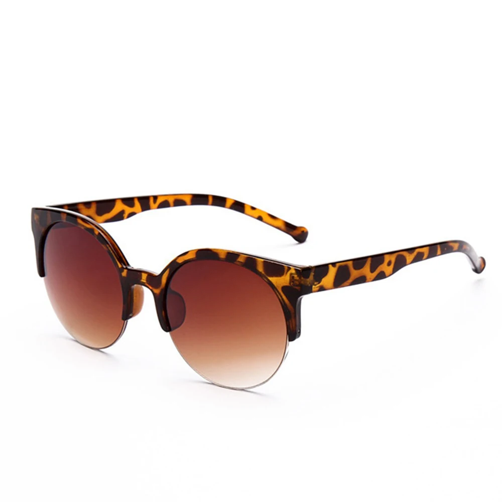 leopard Модные женские и мужские очки для вождения на открытом воздухе Ретро Винтажные в полуоправе женские солнечные очки женские очки для ухода за глазами - Цвет: leopard