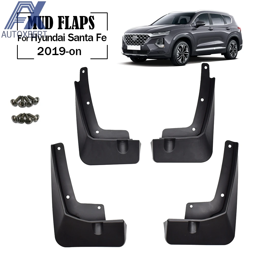 

Car Mudflaps Mud Flaps Splash Guards Mudguards Mud Flap Front Rear Fender Protector For Hyundai Santa Fe TM 2019-on