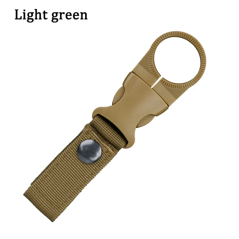 Light green Военные многофункциональные пряжки ремни из ткани Высокопрочный нейлон бутылки воды карабин ремень подвесной брелок крючок для ключей - Цвет: Light green