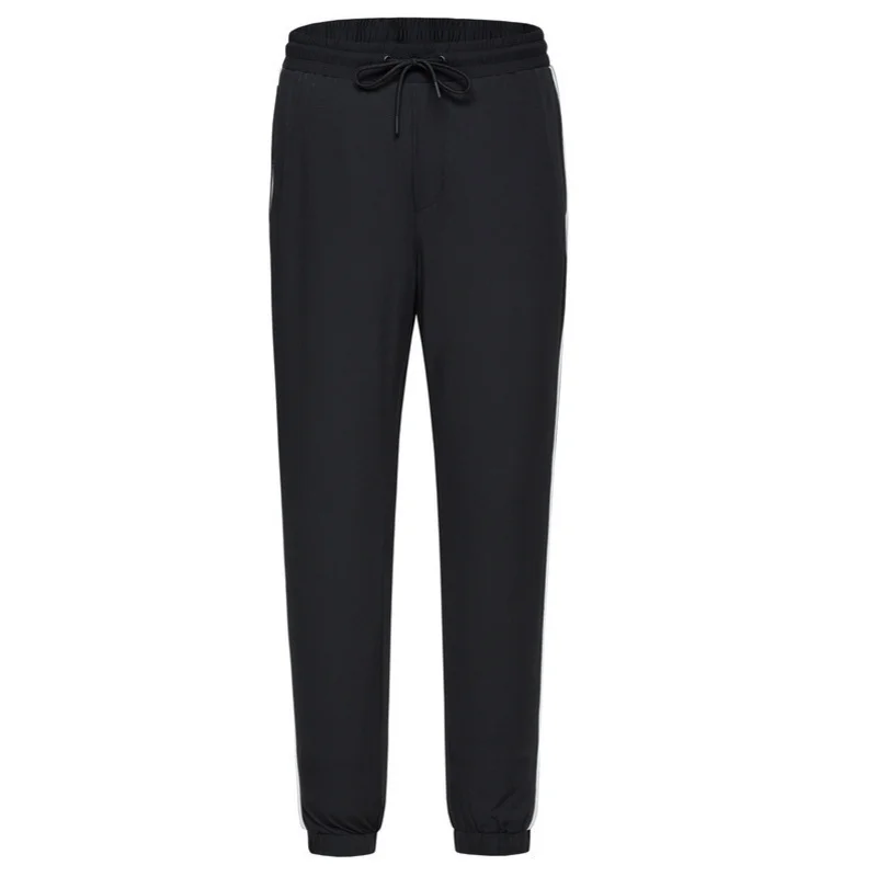 black SEMIR мужские спортивные штаны в полоску с эластичным поясом-шнурком, мужские спортивные штаны с боковым карманом - Цвет: black