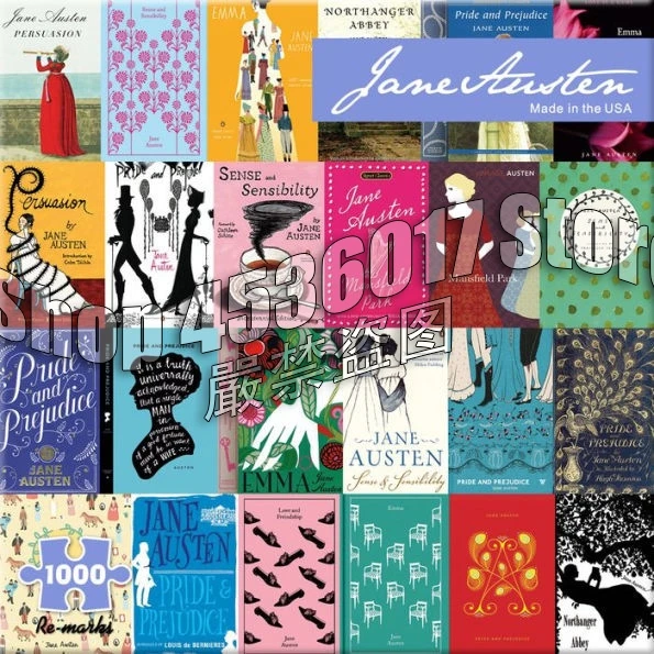 

5D DIY Diamond Painting Jane Austen Literature Book Covers Diamond Mosaic Full Square Diamond Embroidery Child Gift Christmas
