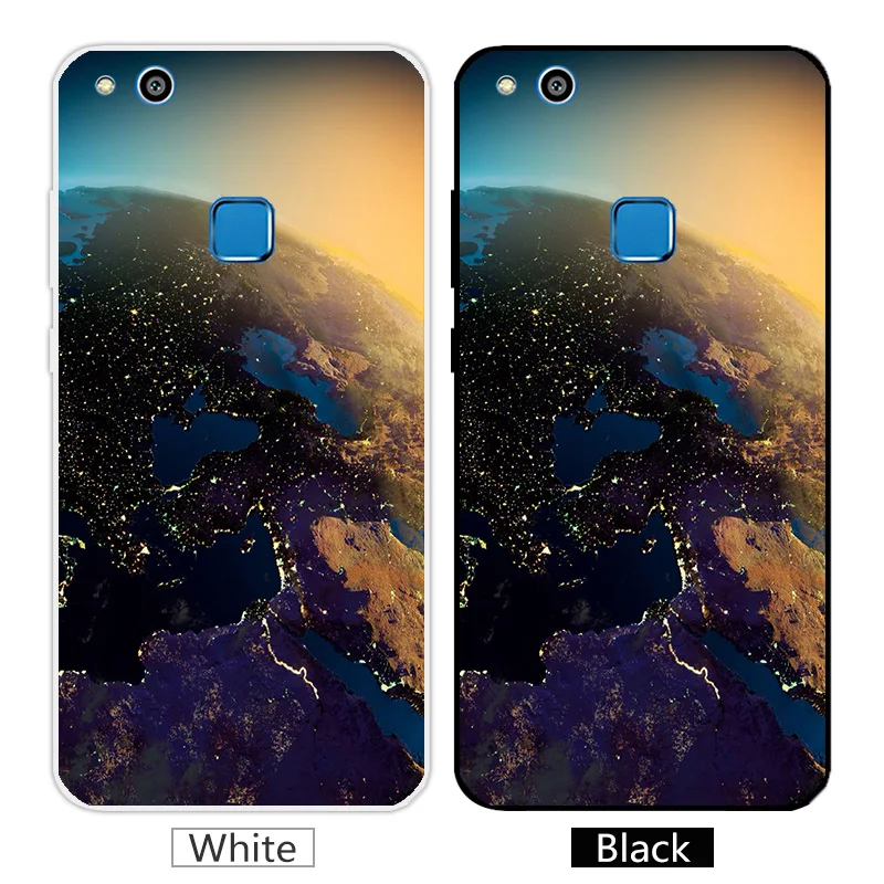 Fundas For Huawei P10 Lite Case 5.2" Soft Silicone TPU Back Cover Colored Phone Black Coque Capa |