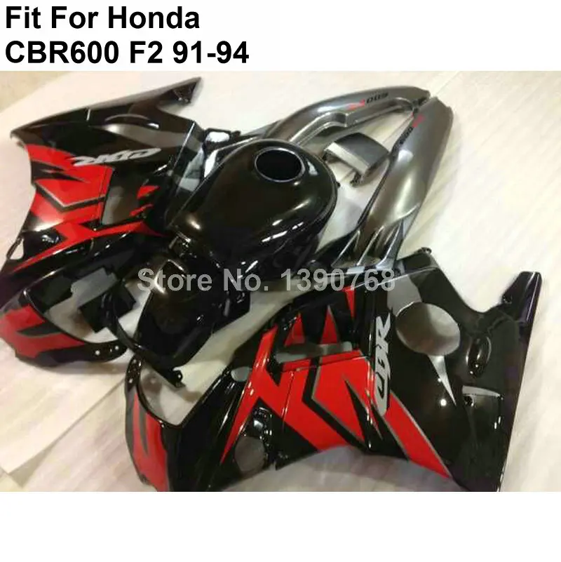 Лидер продаж Обтекатели для Honda CBR600 F2 91 92 93 94 обтекатель комплект Черный Красный