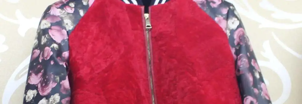 Linhaoshengyue модное короткое овечье бархатное Женское пальто - Цвет: red and color