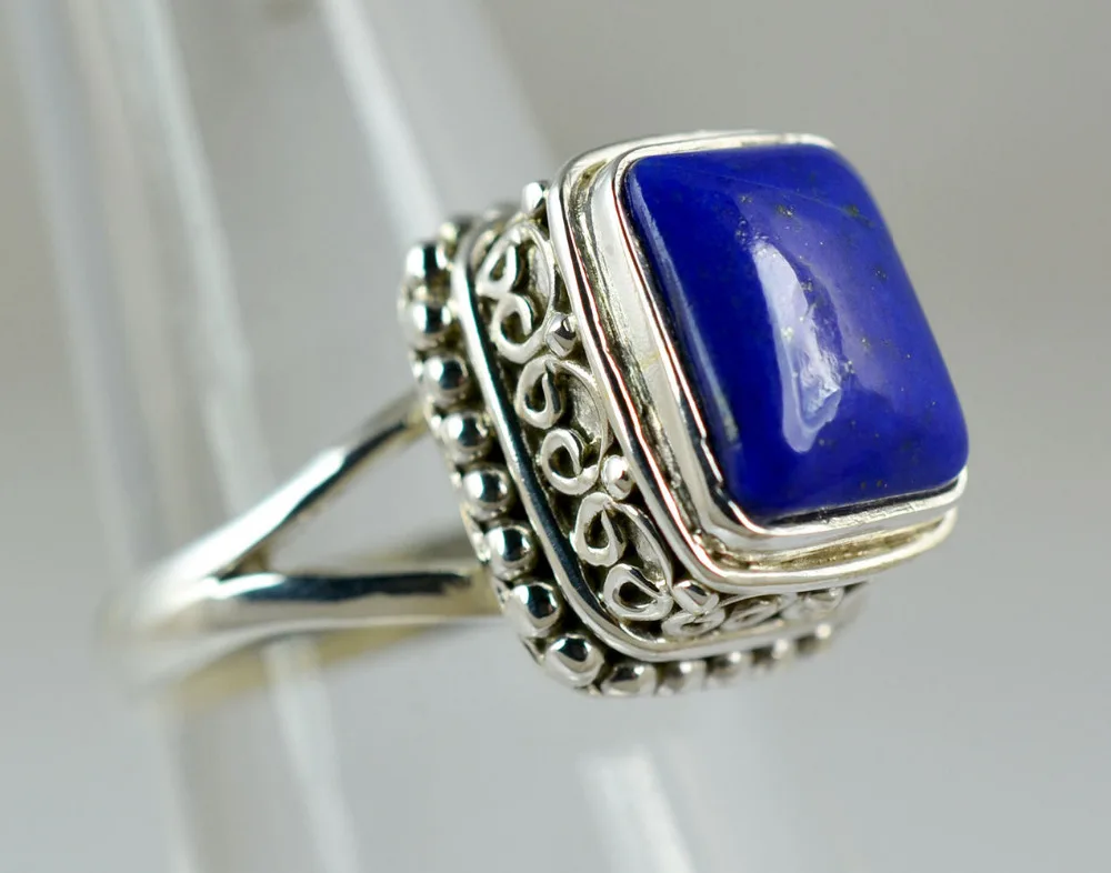 yi qi pin Women's Jewelry Fashion Silver blue Ring Gemstone Birthday Gift Bridal Engagement Rings | Украшения и аксессуары