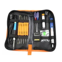 60w euus multifunctional electric soldering iron kit screwdriver desoldering pump tip wire plierstool bag 19pcsset