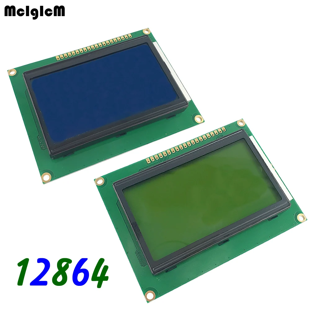 20 шт 12864 128x64 точки графика синего цвета/желтый зеленый цвет Подсветка ЖК дисплей