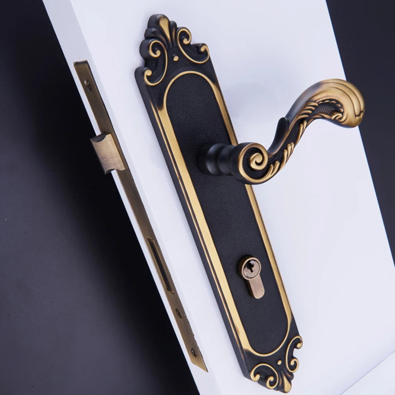 1 комплект Европейский латунный дверной замок бесшумная ручка шкафчика неравный