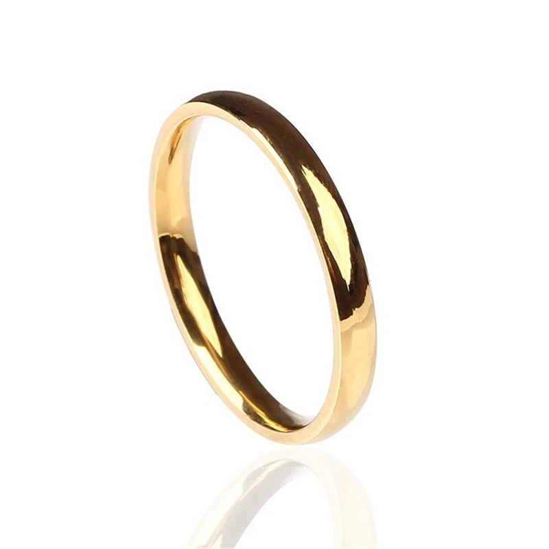 Простое гладкое серебристое кольцо ataulлла из нержавеющей стали обручальные