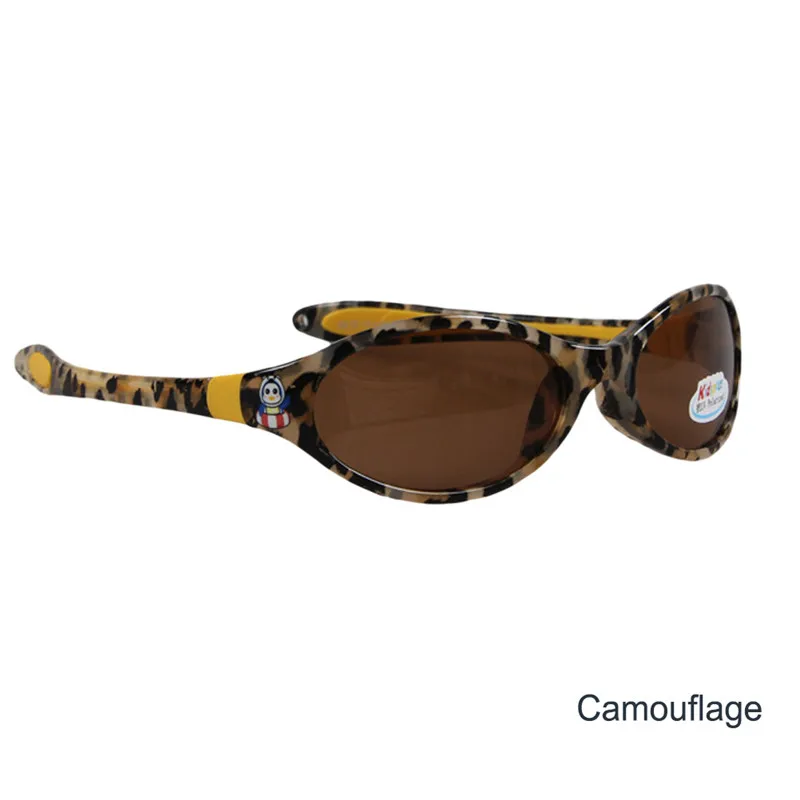 Camouflage Новые детские удобные солнцезащитные очки, поляризационные очки для мальчиков и девочек, спортивные дизайнерские очки с защитой от УФ-излучения, подарок для детей#269795 - Цвет: Camouflage