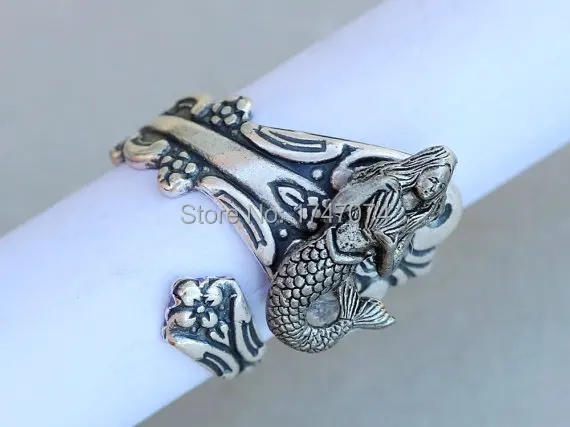 Оптовая продажа уникальное модное ретро кольцо русалки античное