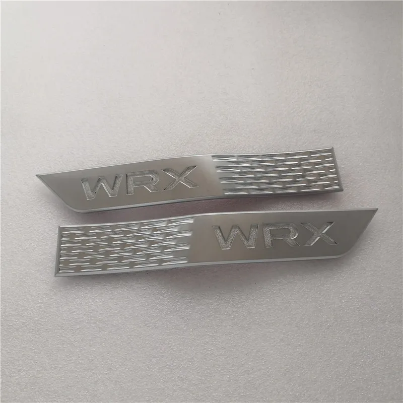 Plating SLIVER WRX 2 шт./компл. для Subaru WRX STI 3D автомобильный значок украшение кромки крыла наклейка наклейки на крылья стайлинга автомобиля - Название цвета: Plating SLIVER WRX