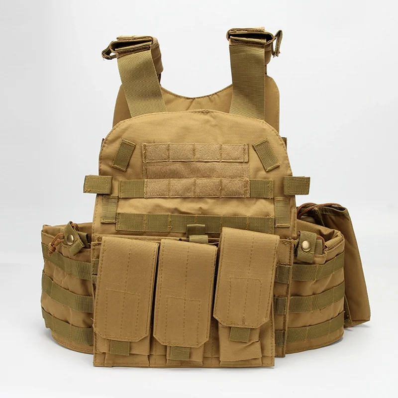 DE CQC 6094 Molle страйкбол тактическая пластина Перевозчик жилет военная армия Пейнтбол Стрельба Охота бронежилет боевые жилеты - Цвет: DE