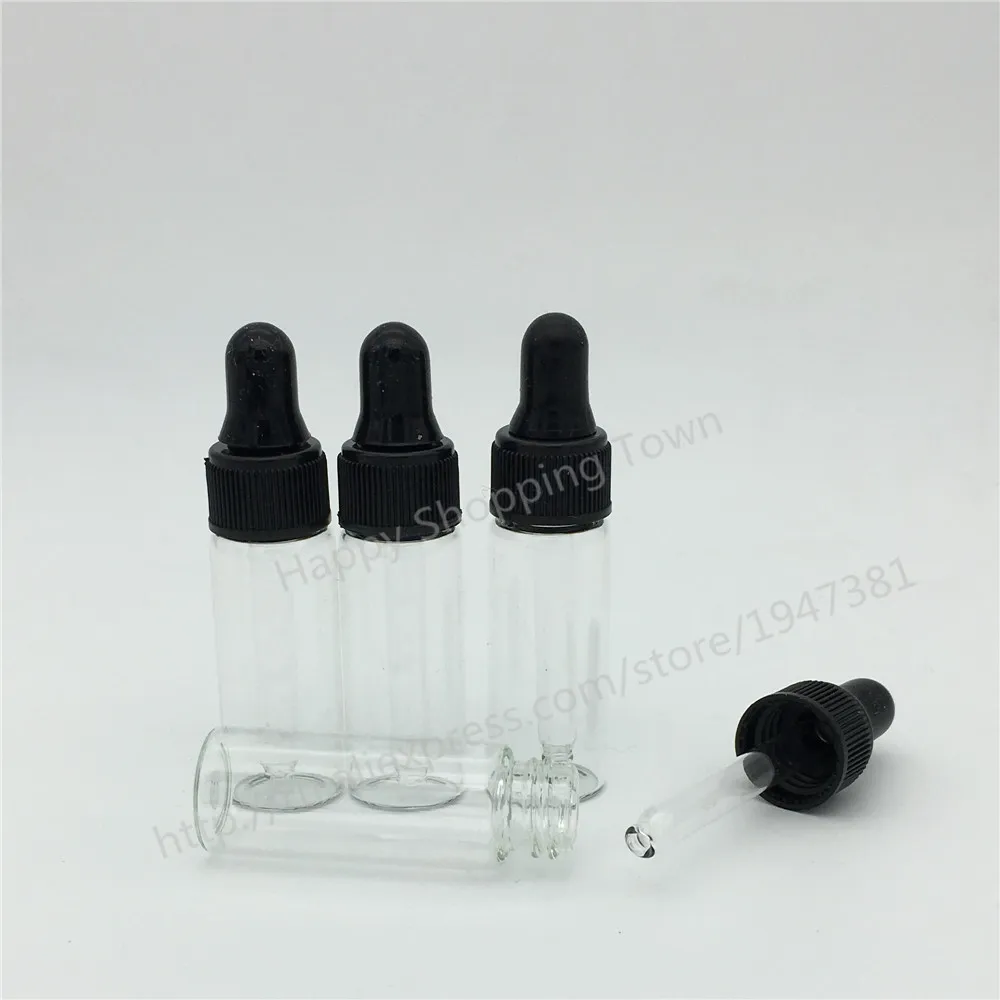 

500PCS Eye Dropper Bottle 5ml Essential Oil Bottle Essence Oil Bottles,Glass Dropper Tube