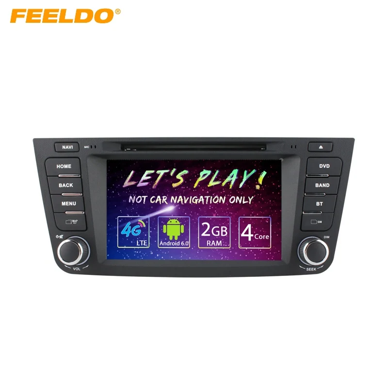 FEELDO 7 &quotAndroid 6 0 (64 бит) DDR3 2G/16G/4G LTE четырехъядерный автомобильный DVD GPS радио