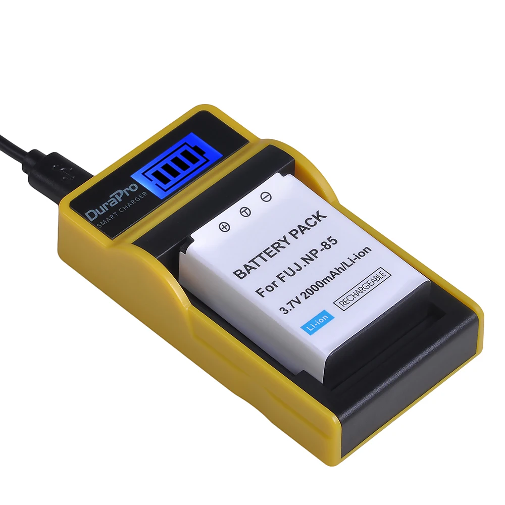 Аккумулятор для камеры 3 7 В 2000 мА · ч аккумулятор NP 85 с ЖК-дисплеем и USB-зарядным