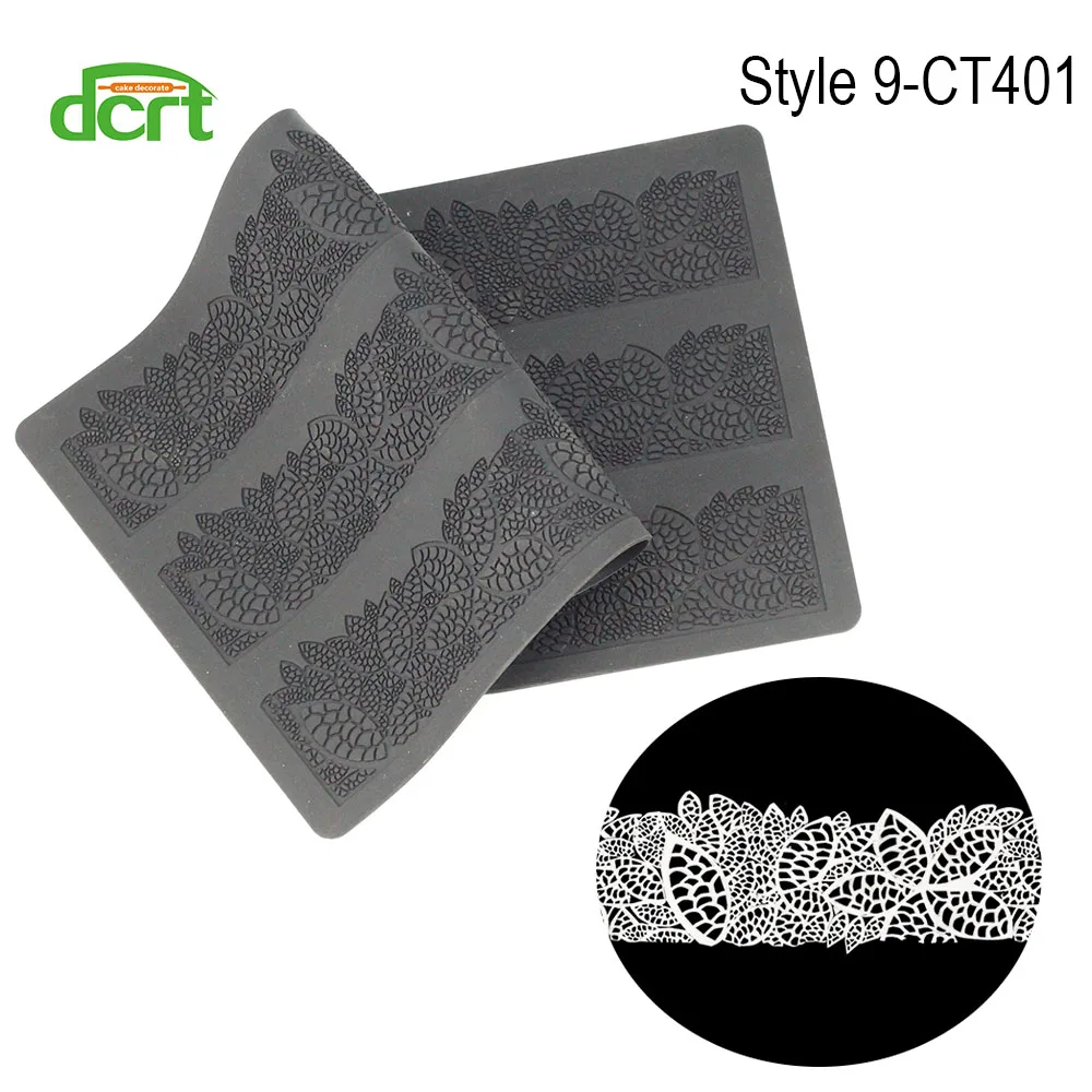 Style 9-CT401 15 видов стилей силиконовые формы помадка торт кружева рельефный торт плесень сахар кружева коврик украшения торта инструменты тиснение коврик - Цвет: Style 9-CT401