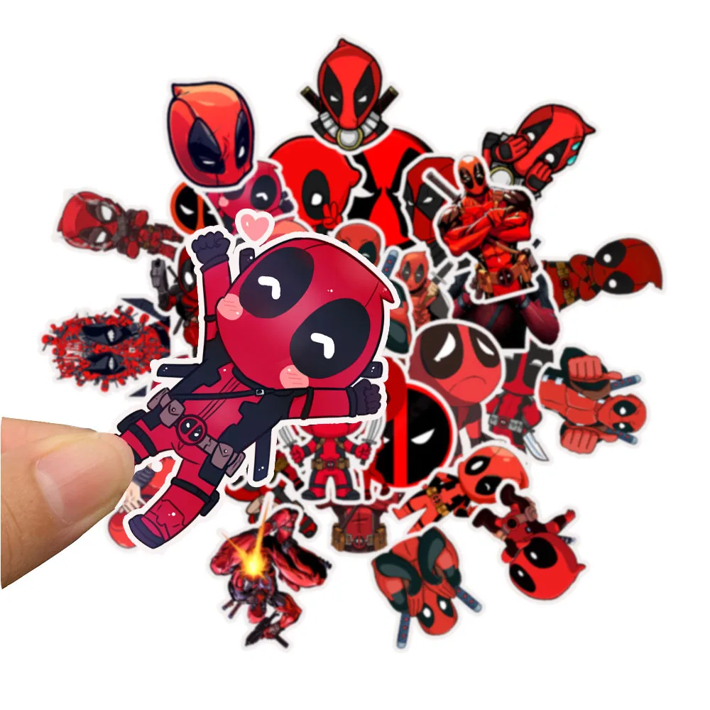35 шт. мультфильм Чемодан Стикеры наклейки Deadpool супер герой Люди Икс Симпатичные вентиляторы детский праздничный костюм