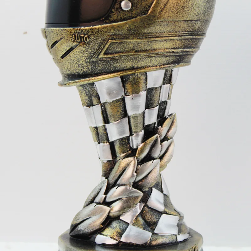 Золотой гоночный шлем высотой 20 см|trophy award|award trophygolden trophy |