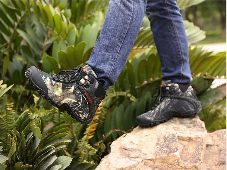 Мужские тактические камуфляжные водонепроницаемые холщовые походные ботинки