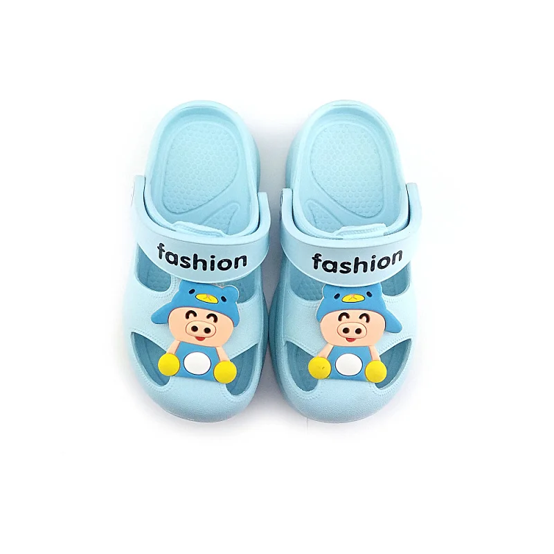 Light Blue(Piglet) Сабо De Jardin реальные Новые Детские's обувь Cave буксировочный прозрачные тапочки Eva сабо экологически чистый детский сад отверстия - Цвет: Light Blue(Piglet)