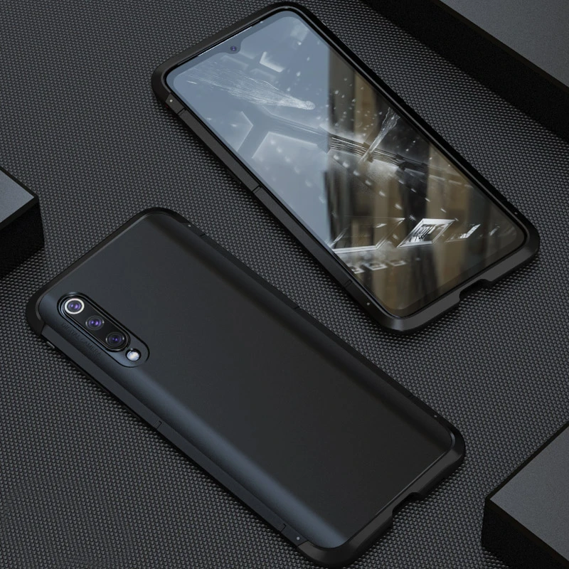 Shockproof Metal Bumper Case For Xiaomi Mi 9 Mi9 Cover Anti Fingerprint Hard PC Back Xiomi Armor M9 |