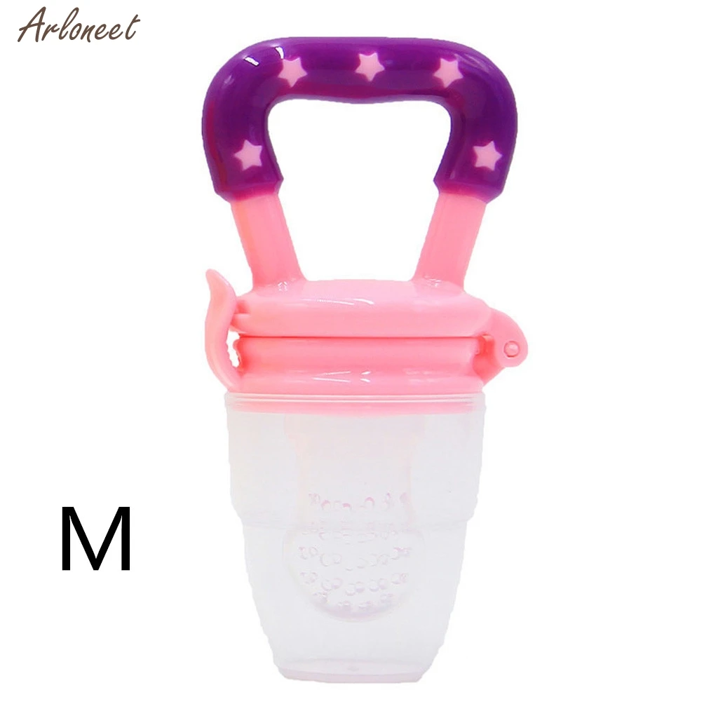 Pink M Новые Детские пустышки безопасные силиконовые для малышей Прорезыватель для зубов овощи фрукты Прорезыватель для зубов кольцо Жевательная пустышка есть фрукты пищевые добавки - Цвет: Pink M