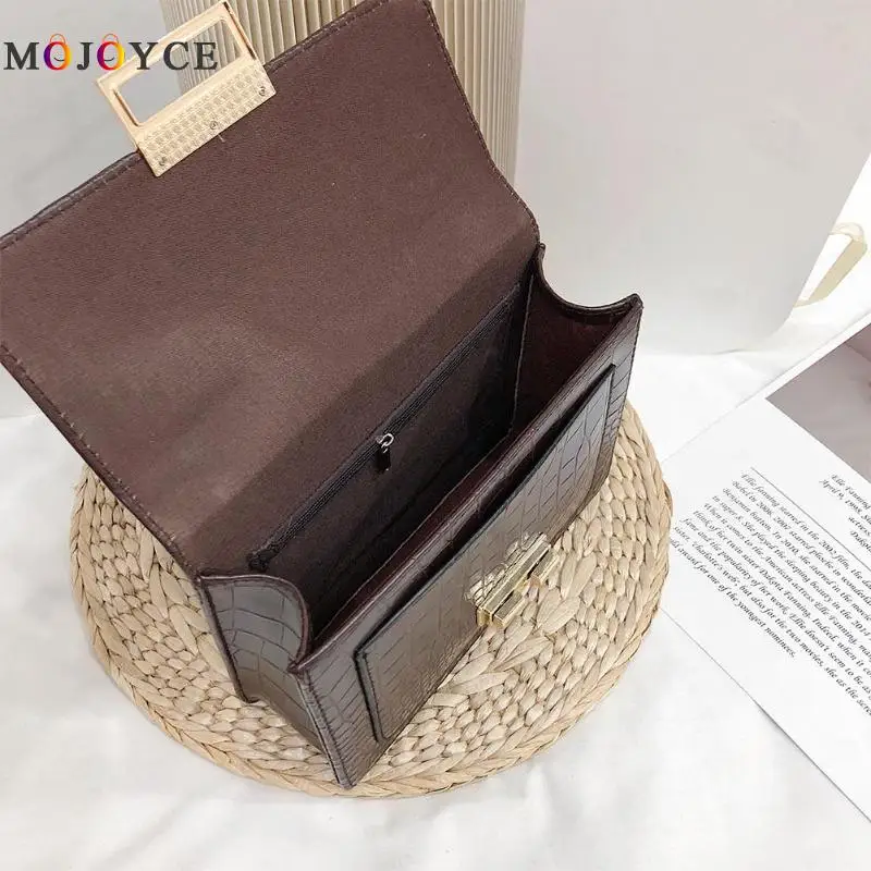Модный дизайн цепи лоскут камень узор из искусственной кожи сумки через плечо для женщин Bolsa Feminina